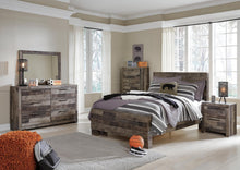 Load image into Gallery viewer, Derekson Full Panel Bed with Mirrored Dresser, Chest and Nightstand
