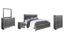 Load image into Gallery viewer, Lodanna King Panel Bed with Mirrored Dresser, Chest and Nightstand
