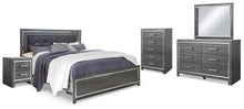 Load image into Gallery viewer, Lodanna King Panel Bed with Mirrored Dresser, Chest and Nightstand
