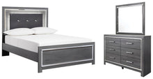 Load image into Gallery viewer, Lodanna Full Panel Bed with Mirrored Dresser
