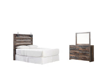 Load image into Gallery viewer, Drystan Queen Panel Headboard Bed with Mirrored Dresser
