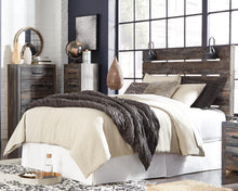 Load image into Gallery viewer, Drystan Queen Panel Headboard Bed with Mirrored Dresser
