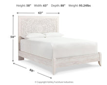 Load image into Gallery viewer, Paxberry Queen Panel Bed with Mirrored Dresser
