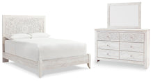 Load image into Gallery viewer, Paxberry Queen Panel Bed with Mirrored Dresser
