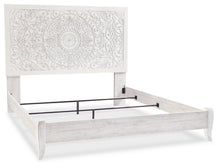 Load image into Gallery viewer, Paxberry King Panel Bed with Mirrored Dresser, Chest and Nightstand

