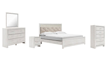 Load image into Gallery viewer, Altyra King Panel Bed with Mirrored Dresser, Chest and Nightstand
