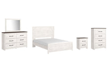 Load image into Gallery viewer, Gerridan Queen Panel Bed with Mirrored Dresser, Chest and Nightstand
