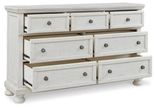 Load image into Gallery viewer, Robbinsdale California King Sleigh Bed with Storage with Mirrored Dresser
