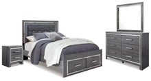 Load image into Gallery viewer, Lodanna Queen Panel Bed with 2 Storage Drawers, Dresser, Mirror and Nightstand
