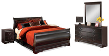 Load image into Gallery viewer, Huey Vineyard Queen Sleigh Bed with Mirrored Dresser and Nightstand
