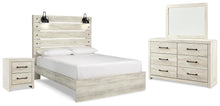 Load image into Gallery viewer, Cambeck Queen Panel Bed with Mirrored Dresser and Nightstand
