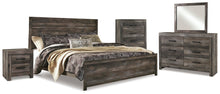 Load image into Gallery viewer, Wynnlow King Panel Bed with Mirrored Dresser, Chest and Nightstand

