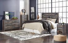 Load image into Gallery viewer, Drystan King Panel Headboard Bed with Mirrored Dresser, Chest and Nightstand
