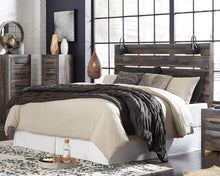 Load image into Gallery viewer, Drystan King Panel Headboard Bed with Mirrored Dresser
