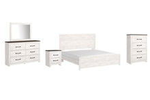 Load image into Gallery viewer, Gerridan King Panel Bed with Mirrored Dresser, Chest and Nightstand
