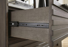Load image into Gallery viewer, Arkenton King Panel Bed with Mirrored Dresser
