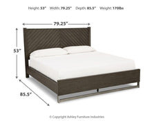 Load image into Gallery viewer, Arkenton King Panel Bed with Mirrored Dresser
