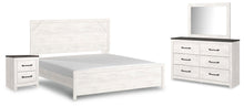 Load image into Gallery viewer, Gerridan King Panel Bed with Mirrored Dresser and Nightstand
