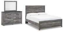 Load image into Gallery viewer, Bronyan Queen Panel Bed with Mirrored Dresser
