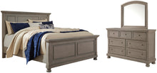 Load image into Gallery viewer, Lettner Queen Panel Bed with Mirrored Dresser
