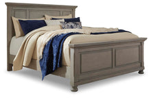 Load image into Gallery viewer, Lettner King Panel Bed with Mirrored Dresser
