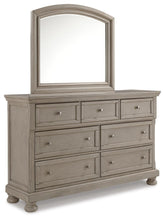 Load image into Gallery viewer, Lettner California King Panel Bed with Mirrored Dresser
