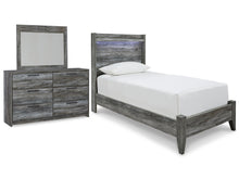 Load image into Gallery viewer, Baystorm Twin Panel Bed with Mirrored Dresser
