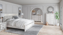 Load image into Gallery viewer, Altyra King Panel Headboard Bed with Mirrored Dresser, Chest and Nightstand

