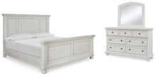 Load image into Gallery viewer, Robbinsdale California King Panel Bed with Mirrored Dresser

