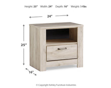 Load image into Gallery viewer, Bellaby Queen Platform Bed with 2 Storage Drawers with Mirrored Dresser and Nightstand
