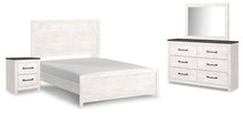 Load image into Gallery viewer, Gerridan Queen Panel Bed with Mirrored Dresser and Nightstand
