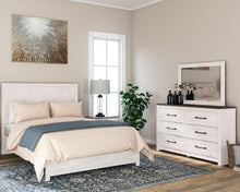 Load image into Gallery viewer, Gerridan Queen Panel Bed with Mirrored Dresser and Nightstand
