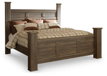 Load image into Gallery viewer, Juararo King Poster Bed with Mirrored Dresser and Nightstand
