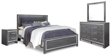 Load image into Gallery viewer, Lodanna King Panel Bed with Mirrored Dresser and Nightstand
