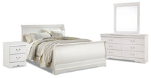 Load image into Gallery viewer, Anarasia Queen Sleigh Bed with Mirrored Dresser and Nightstand
