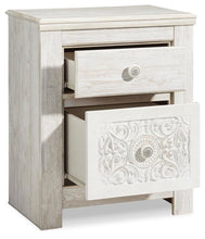 Load image into Gallery viewer, Paxberry Queen Panel Bed with Mirrored Dresser and Nightstand
