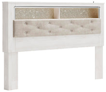 Load image into Gallery viewer, Altyra King Bookcase Headboard Bed with Mirrored Dresser, Chest and Nightstand
