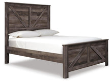 Load image into Gallery viewer, Wynnlow Queen Crossbuck Panel Bed with Mirrored Dresser, Chest and Nightstand
