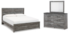 Load image into Gallery viewer, Bronyan King Panel Bed with Mirrored Dresser
