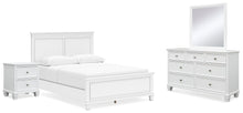 Load image into Gallery viewer, Fortman Queen Panel Bed with Mirrored Dresser and Nightstand
