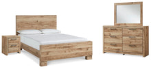 Load image into Gallery viewer, Hyanna King Panel Bed, Dresser, Mirror and Nightstand
