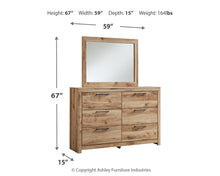 Load image into Gallery viewer, Hyanna Queen Panel Bed with 2 Side Storage, Dresser and Mirror

