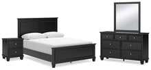 Load image into Gallery viewer, Lanolee Queen Panel Bed with Mirrored Dresser and Nightstand
