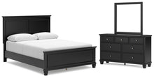 Load image into Gallery viewer, Lanolee Queen Panel Bed with Mirrored Dresser
