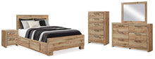 Load image into Gallery viewer, Hyanna Queen Panel Bed with 2 Side Storage, Dresser, Mirror, Chest and Nightstand
