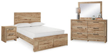 Load image into Gallery viewer, Hyanna Full Panel Storage Bed, Dresser, Mirror and Nightstand
