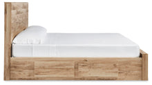 Load image into Gallery viewer, Hyanna Queen Panel Storage Bed with 1 Under Bed Storage Drawer, Dresser and Mirror
