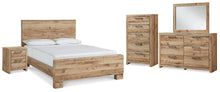 Load image into Gallery viewer, Hyanna Queen Panel Bed, Dresser, Mirror, Chest and Nightstand
