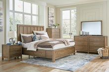 Load image into Gallery viewer, Cabalynn King Panel Bed with Storage with Mirrored Dresser, Chest and Nightstand
