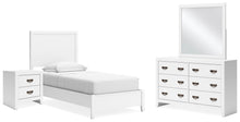 Load image into Gallery viewer, Binterglen Twin Panel Bed with Mirrored Dresser and Nightstand
